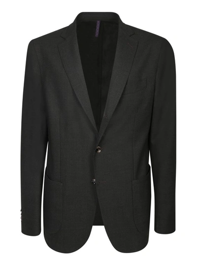 Shop Dell'oglio Black Wool-blend Suit