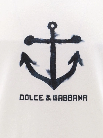 Shop Dolce & Gabbana Cotton T-shirt With Marina Print In White