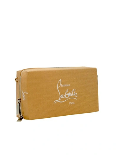 Shop Christian Louboutin Brown Leather Kraftilou Clutch Calf Paris Kraft Handbag In Neutrals