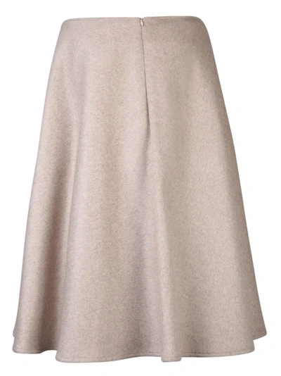 Shop Blanca Vita Wool-blend Skirt In Neutrals