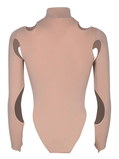 Shop Andreädamo Cut-out Details Bodysuit In Pink
