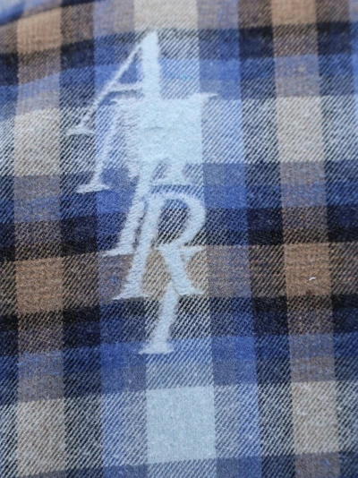 Shop Amiri Plaid Shirt With Pattern In Blue