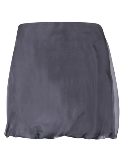 Shop Blanca Vita Silk Mini Skirt In Grey