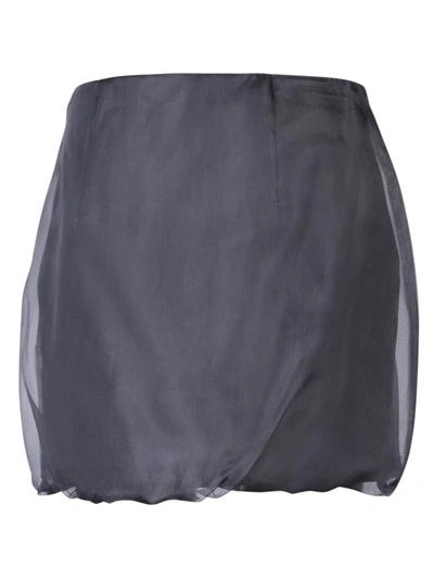 Shop Blanca Vita Silk Mini Skirt In Grey