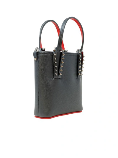 Shop Christian Louboutin Black Leather Mini Cabata Bag