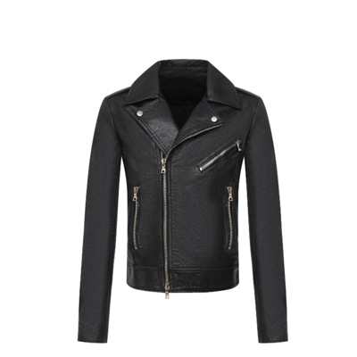 Shop Balmain Black Leather Jacket