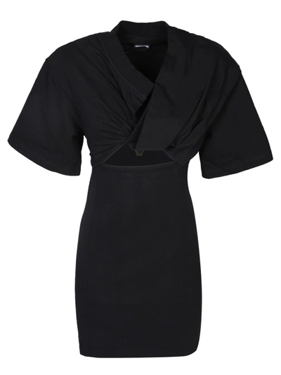 Shop Jacquemus Black Robe Dress
