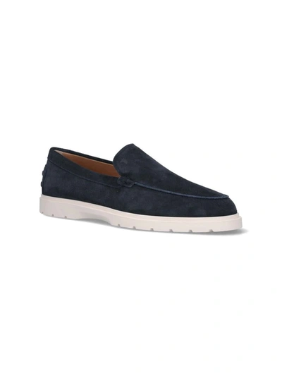 Shop Tod's Flat Shoes In Blue