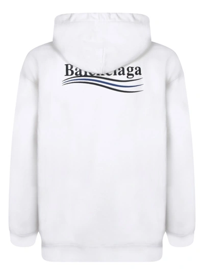 Shop Balenciaga White Hoodie Sweatshirt