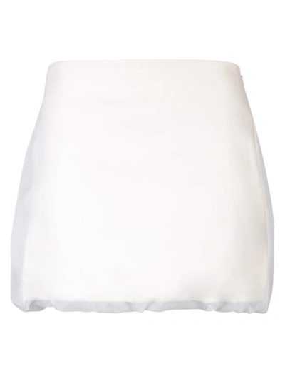 Shop Blanca Vita Silk Mini Skirt In White