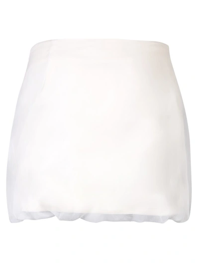 Shop Blanca Vita Silk Mini Skirt In White