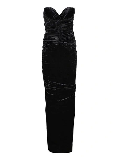Shop Alexandre Vauthier Black Velvet Dress