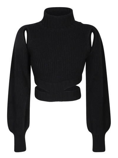 Shop Andreädamo Cut-out Details Sweater In Black