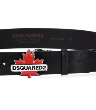 Shop Dsquared2 D2 Leaf Black Belt