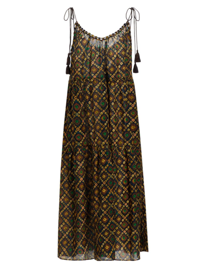 Shop Ulla Johnson Women's Fortuna Geometric Cover-up Dress In Bronzite