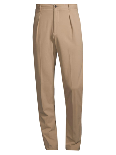 Shop Saks Fifth Avenue Men's Collection Pleated Knit Trousers In Cream