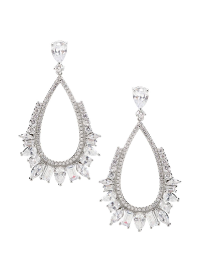 Shop Shashi Women's Zara Sterling Silver & Cubic Zirconia Drop Earrings