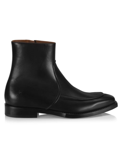 Shop Armando Cabral Men's Mangai Leather Side-zip Boots In Noir