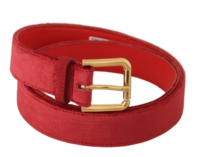Shop Dolce & Gabbana Elegant Red Suede Designer Women's Belt