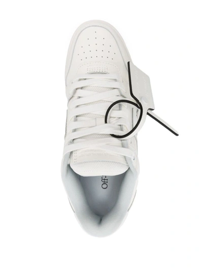 Shop Off-white Out Of Office "for Walking" Leather Sneakers In White Black