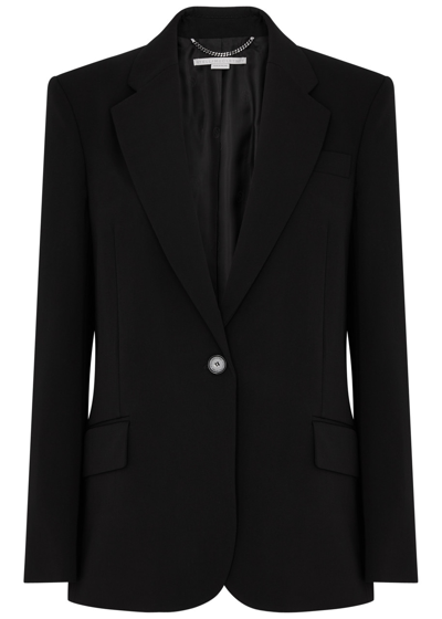 Shop Stella Mccartney Iconic Stretch-cotton Blazer In Black