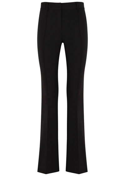 Shop Veronica Beard Hibiscus Flared-leg Trousers In Black