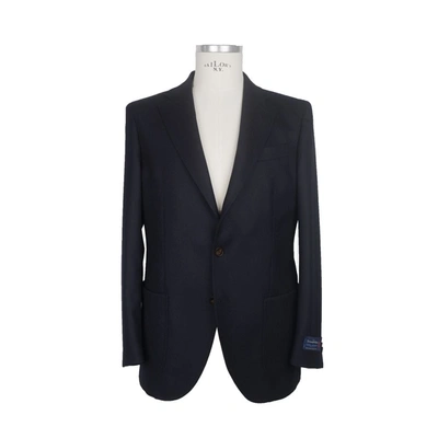 Shop Made In Italy Blue Wool Blazer