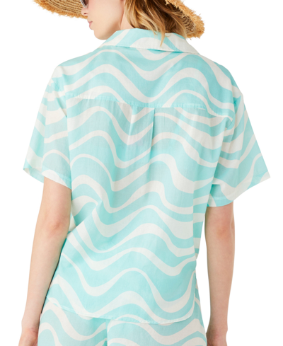 Shop Kate Spade Women's Cotton Cover-up Shirt In Low Tide