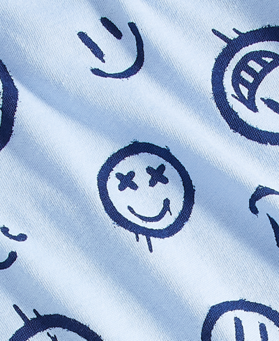 Shop Epic Threads Little Boys Smile Mini Printed T-shirt, Created For Macy's In Horizon Blue