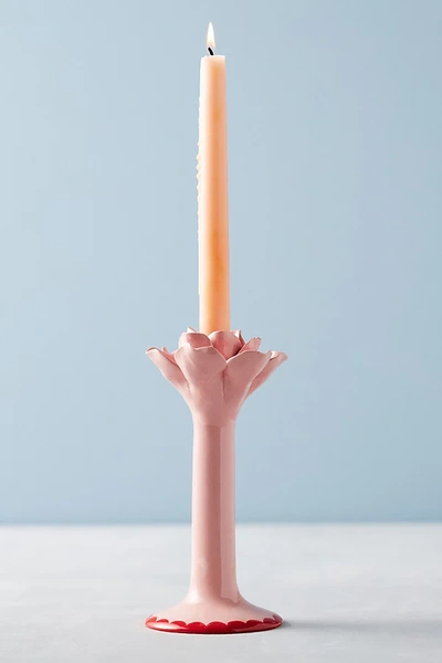 Shop Vaisselle Taper Candle Holder In Pink