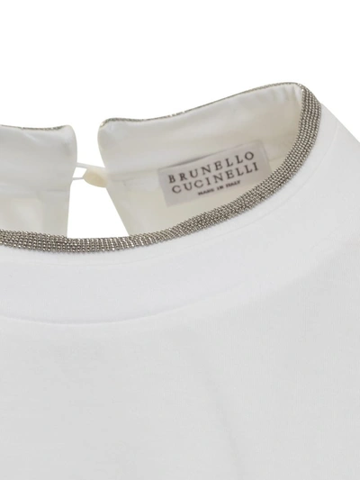 Shop Brunello Cucinelli Monile Jersey In White