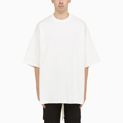 Shop Rick Owens Tommy T White Oversize T-shirt In Cotton In Grey