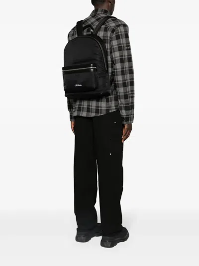 Off-white Core Leather-trimmed Shell Backpack In Black