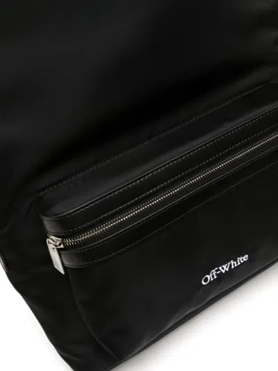 Off-white Core Leather-trimmed Shell Backpack In Black