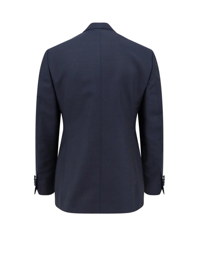 Shop Lardini Double-breasted Wool And Mohair Blazer