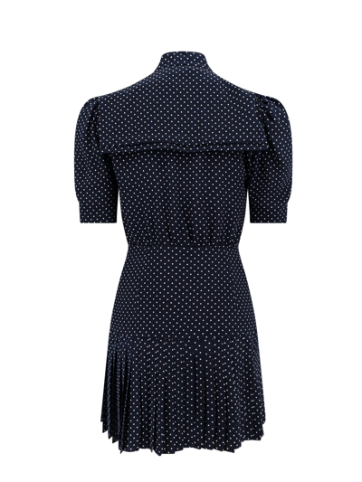 Shop Alessandra Rich Polka-dots Silk Mini Dress