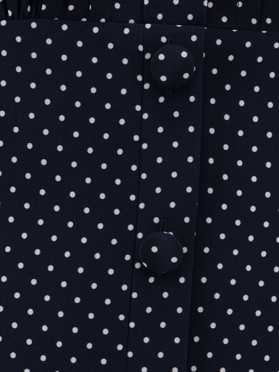 Shop Alessandra Rich Polka-dots Silk Mini Dress