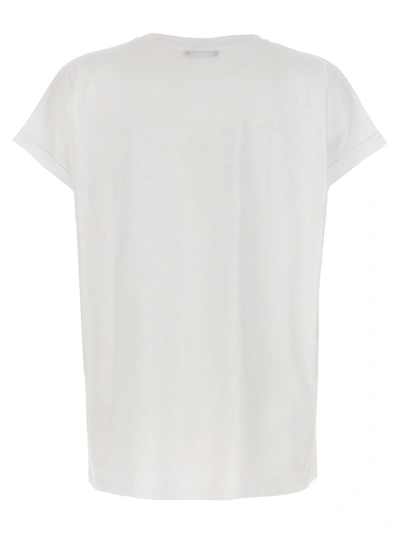 Shop Balmain Flocked Logo T-shirt White/black