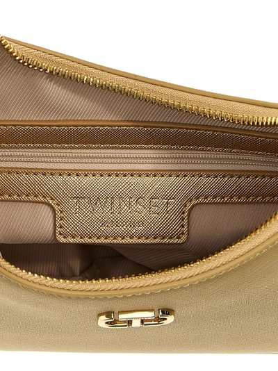 Shop Twinset Hobo Oval T Shoulder Bags Gold