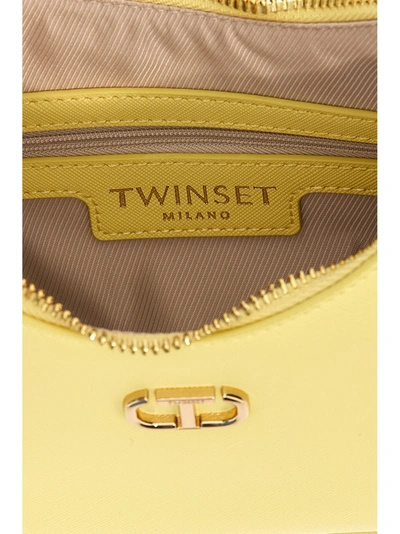 Shop Twinset Hobo Oval T Shoulder Bags Yellow