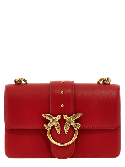 Shop Pinko Mini Love Bag One Simply Crossbody Bags Red