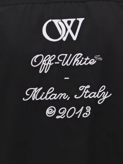 Shop Off-white Oversize Cotton Shirt With Logo 23