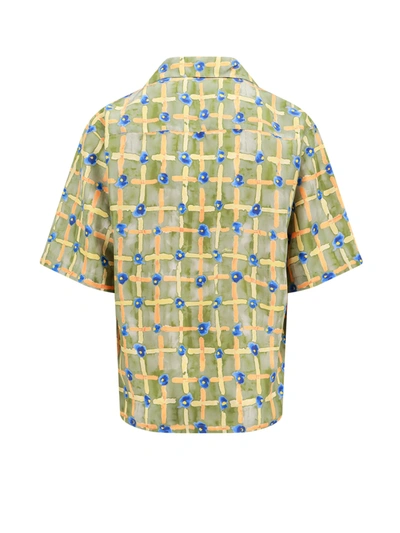 Shop Marni Habotai Silk Shirt With Saraband Print