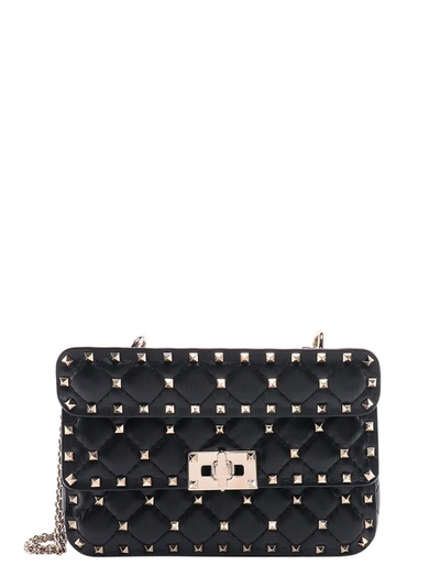 Shop Valentino Leather Shoulder Bag With Iconic Studs