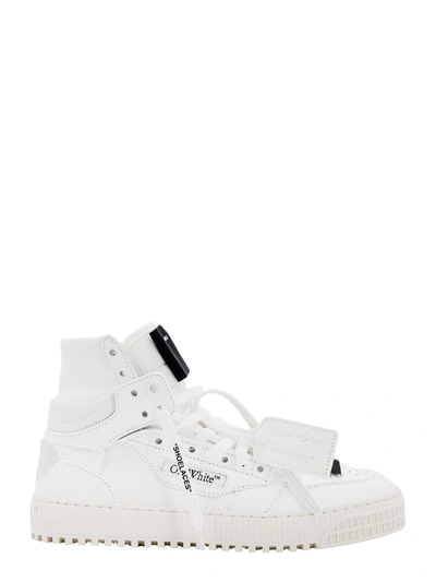 Shop Off-white Leather And Canvas Sneakers With Iconic Zip Tie