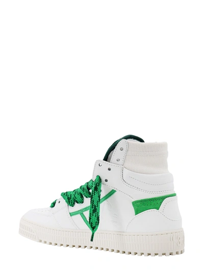 Shop Off-white Leather Sneakers With Iconic Zip-tie