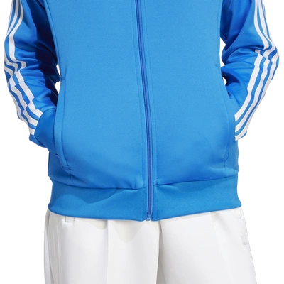 Shop Adidas Originals Womens  Adicolor Superstar Track Jacket In Bluebird