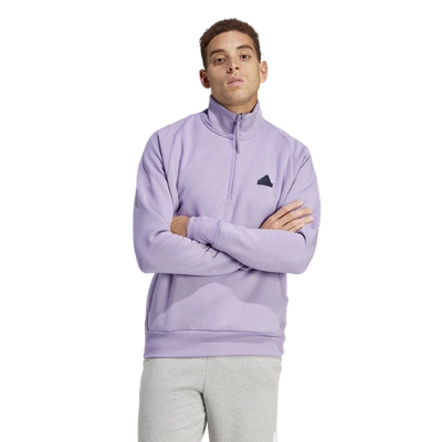 Shop Adidas Originals Mens Adidas Z.n.e. Half-zip Sweatshirt In Preloved Fig