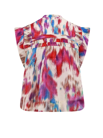 Shop Isabel Marant Étoile Biologic Cotton Top With Multicolor Print