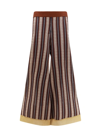 Shop Erika Cavallini Striped Viscose Skirt